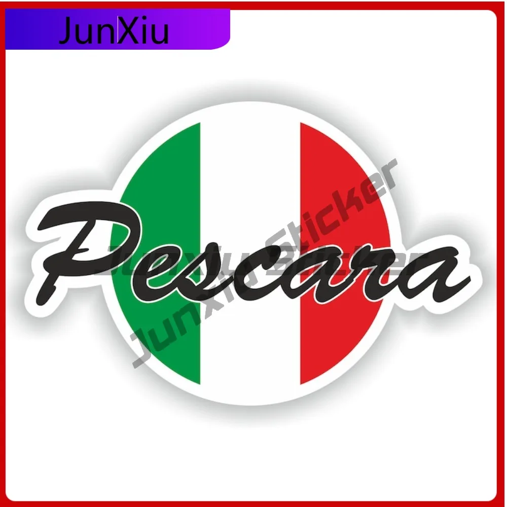 

Pescara City Italy Flag Vinyl Decals Graphic Motorcycle Stickers Custom Refit Decals Car Decoration Bicycle Accessories For Auto