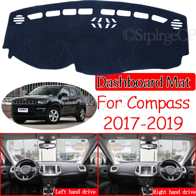 

Sunshade Dashmat Protect Carpet Car Accessories 2nd Gen for Jeep Compass 2017 2018 2019 MK2 Anti-Slip Mat Dashboard Cover Pad