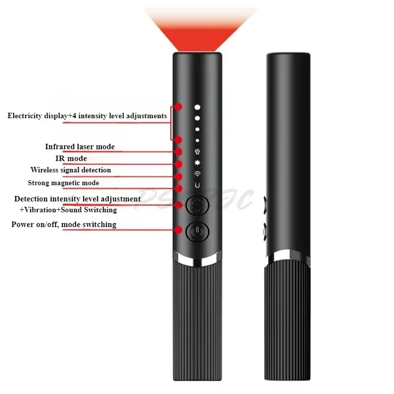 B-M Hotel Anti Spying Camera Detector Eavesdropping Anti Monitoring GPS Signal Infrared Scanning Detector