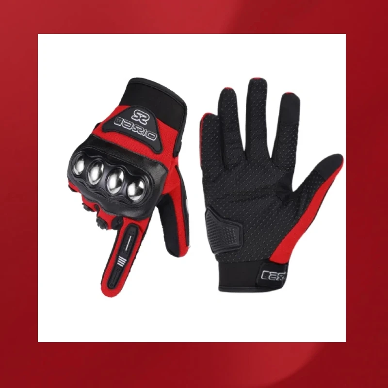 

Мотоцикл унисекс мото сенсорный экран дышащие мотокросс езда гоночные защитные перчатки из нержавеющей стали с полным пальцем