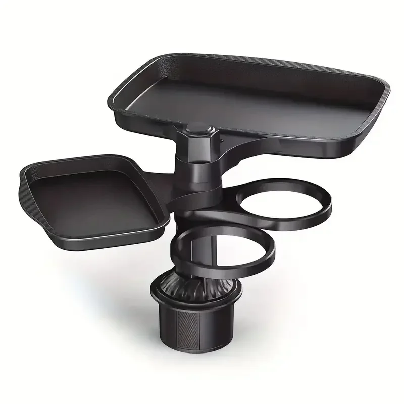

2025 New Car Cup Holder Tray-Expander-3 In 1 Detachable Food Table Tray With Solid Base-Road Trip Essentials Accessories Gadgets