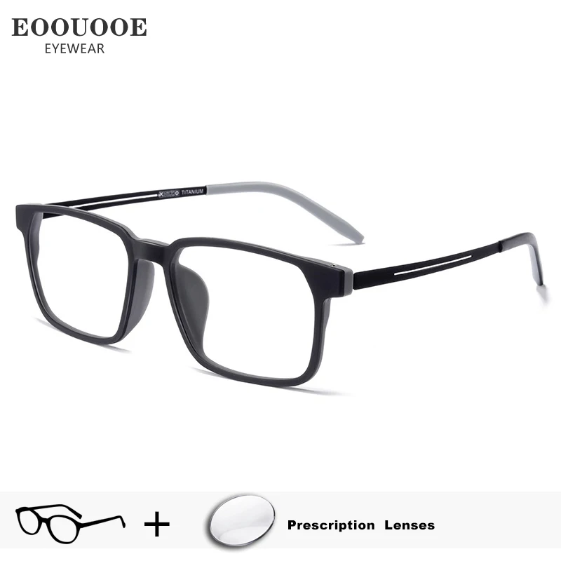 

TR90 Titanium Optical Glasses Frame Men With Recipe Prescription Lenses Vision Correct Myopia Eyewear Soft Rubber Tip Design