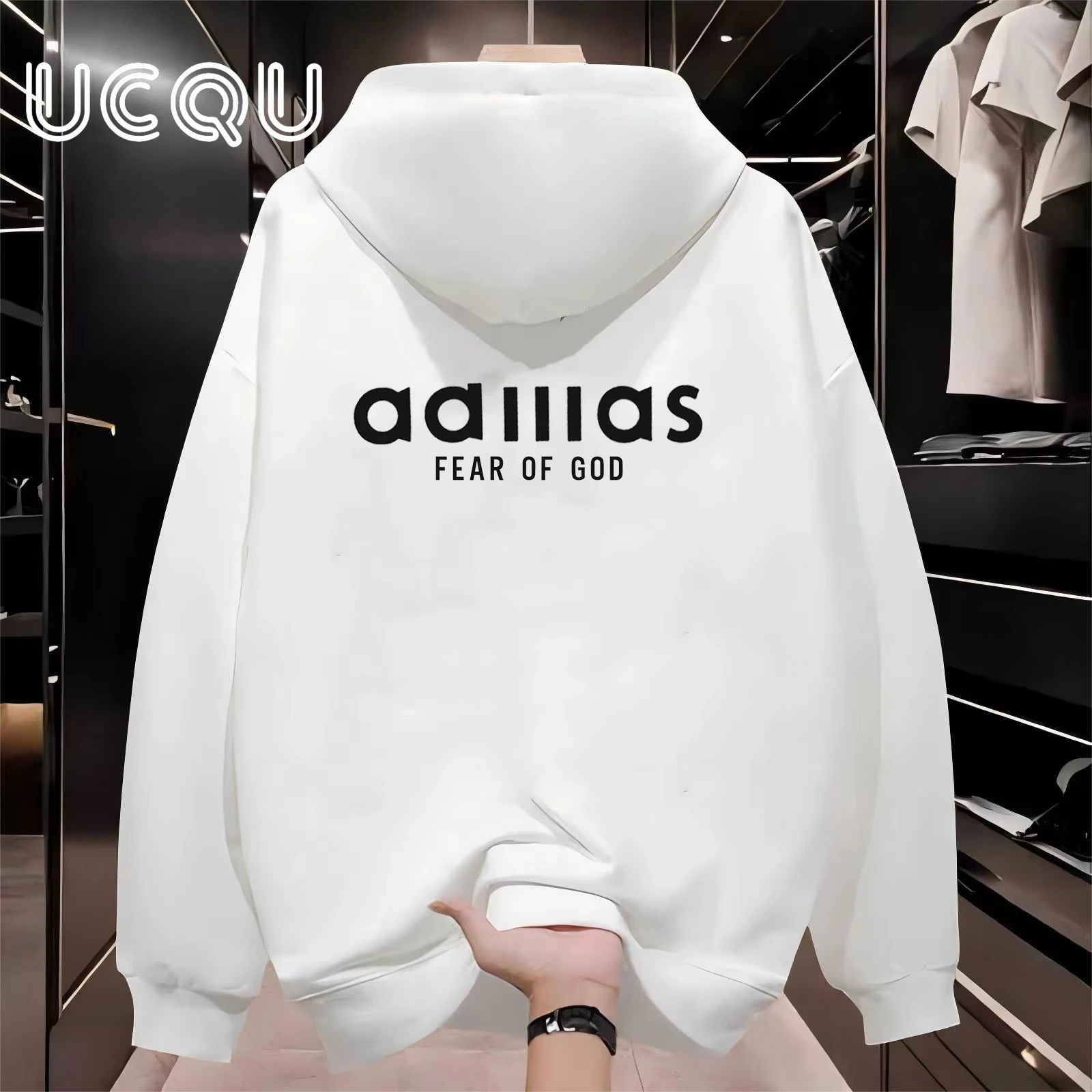 Men's Hoodie Trend Brand Printed Pullover American Retro Street Hip Hop Fashion Men's Hoodie Casual Men's and Women's Hoodie