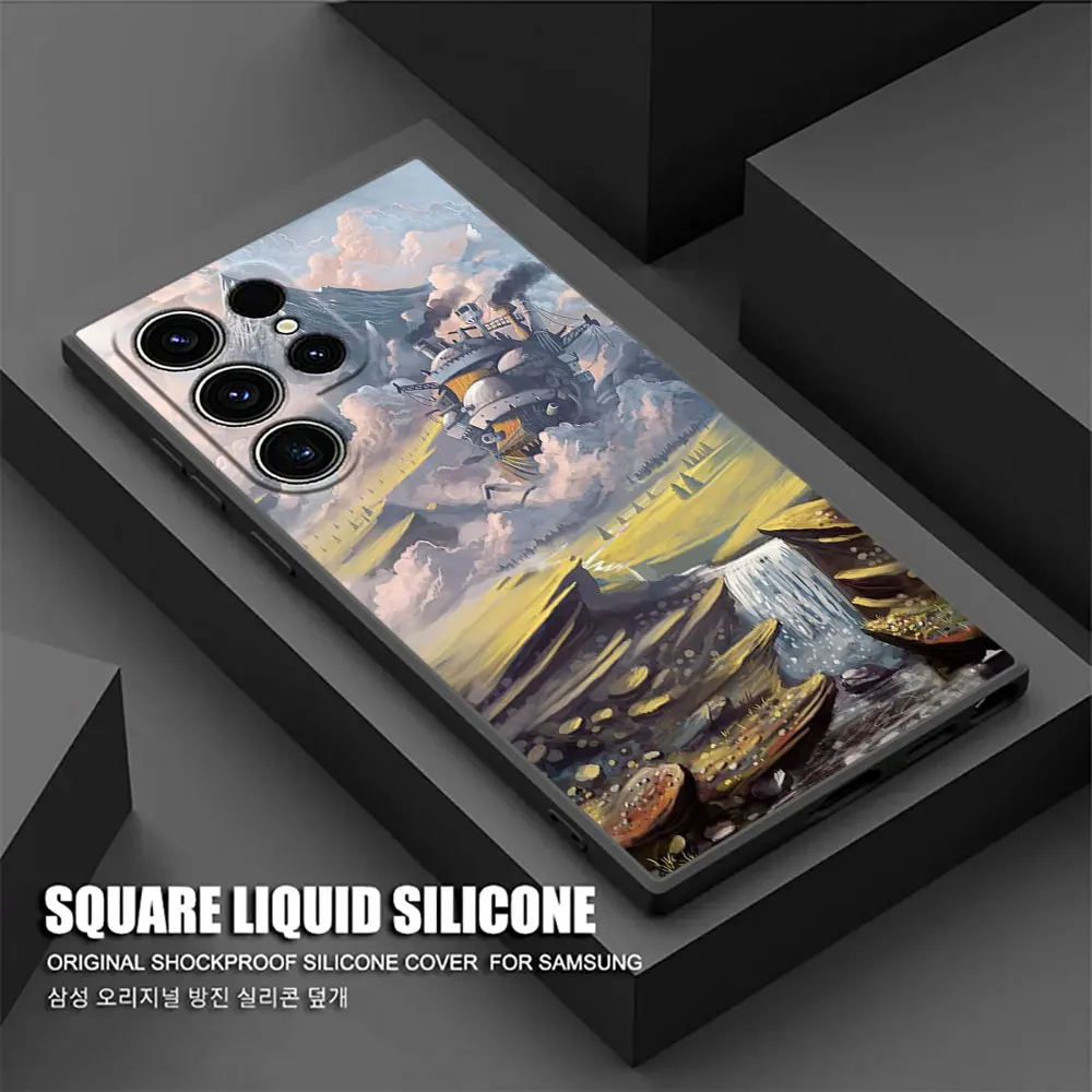 حافظة لهاتف سامسونج جالاكسي S25 S24 S23 S20 S21 FE S22 Ultra S10 Plus 5G من Castle Anime Miyazakis S25 Ultra #6