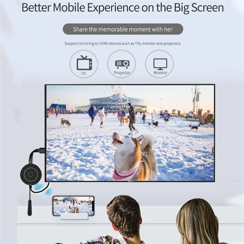 G10 4K 2.4G Dual-Band HD Wireless Pushbay Compatible Simulcast Wifi Display TV Proyector Fácil Instalación