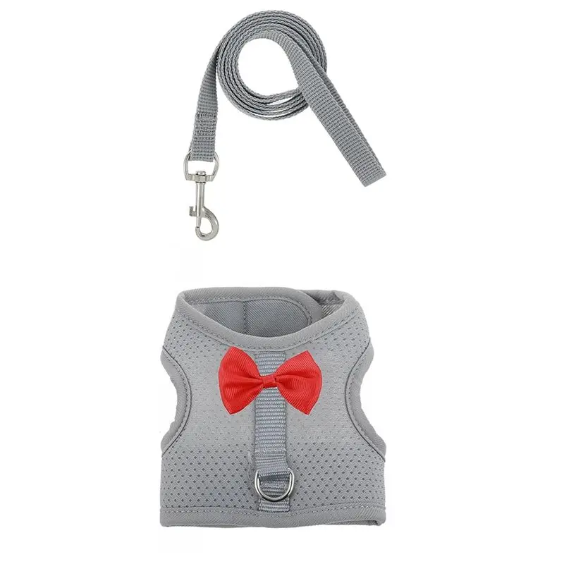 AEE8-Bunny Harness And Leash Set, Soft Breathable Mesh Vest, Escape-Proof Adjustable Small Pet Harness