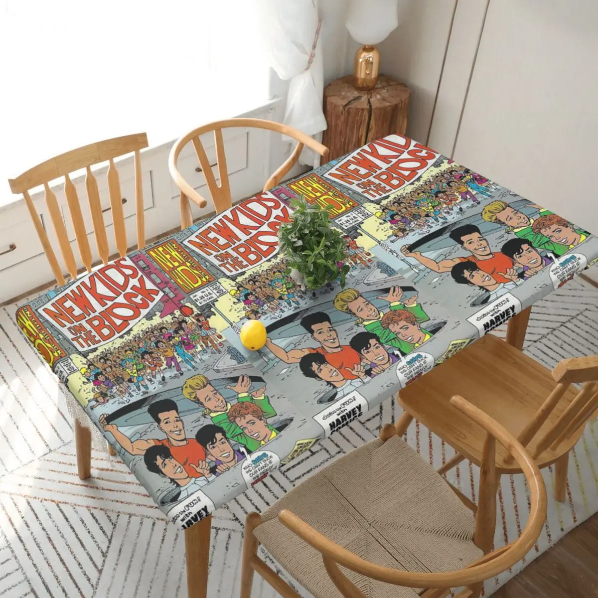 The New Kids On The Block NKOTB Custom Rectangular Tablecloth Waterproof Table Cover for Dining Events Table Cloth