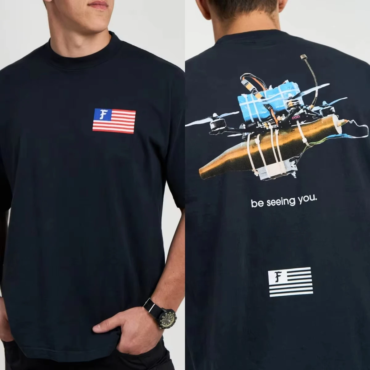 T-shirt Forward 2026 Observations Summer Group Kamikazi Tee _ Black Unisex Style Both of Men and Women