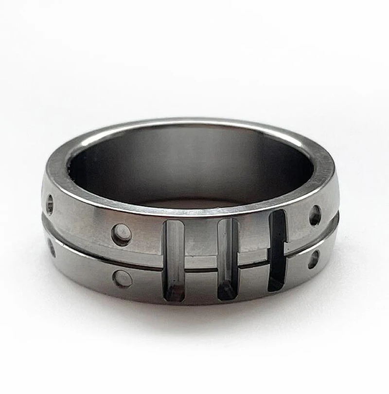 Titanium Alloy Ring CNC Made Women Men Finger Rings Can Be Fitted With 1.5*6 Tubes EDC Tool