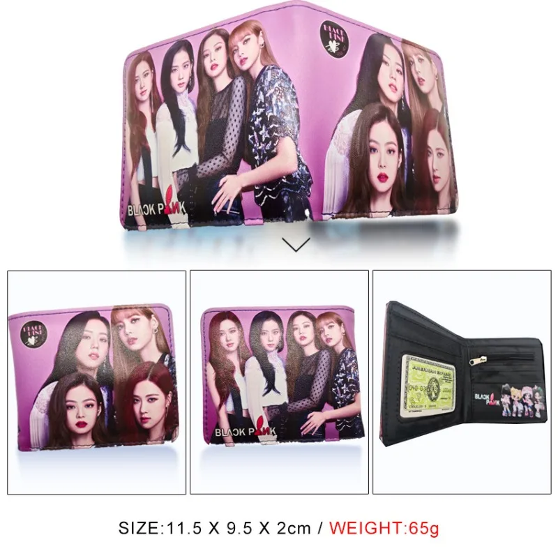 bolsa-de-moedas-portatil-com-estampa-de-desenho-animado-preto-e-rosa-mini-estojo-para-moedas-cartoes-e-pequenos-gadgets-diarios