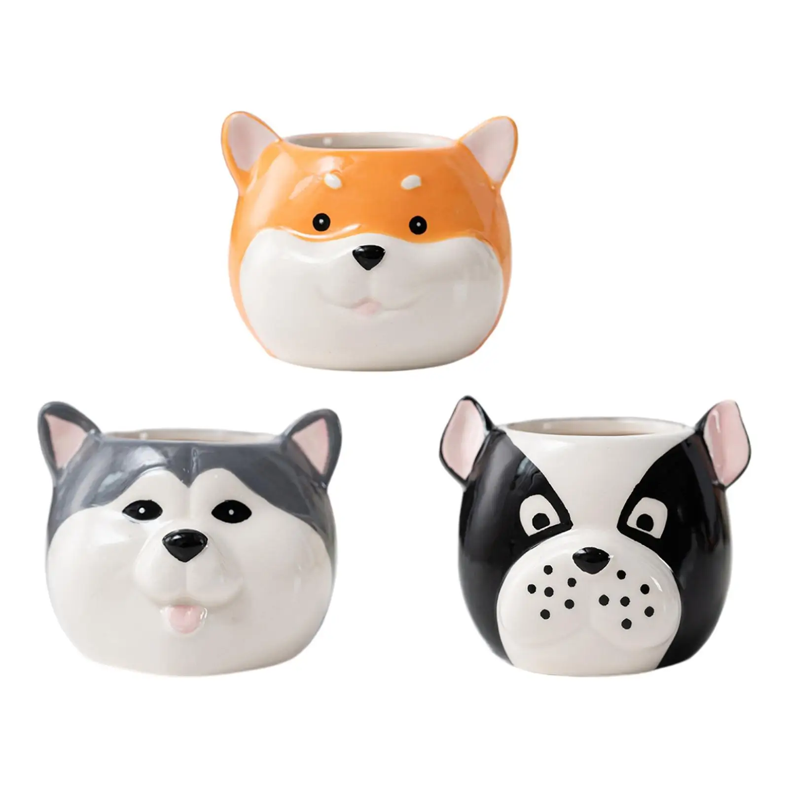 Adorable Ceramic Puppy Flower Pot for Indoor And Outdoor Gardens