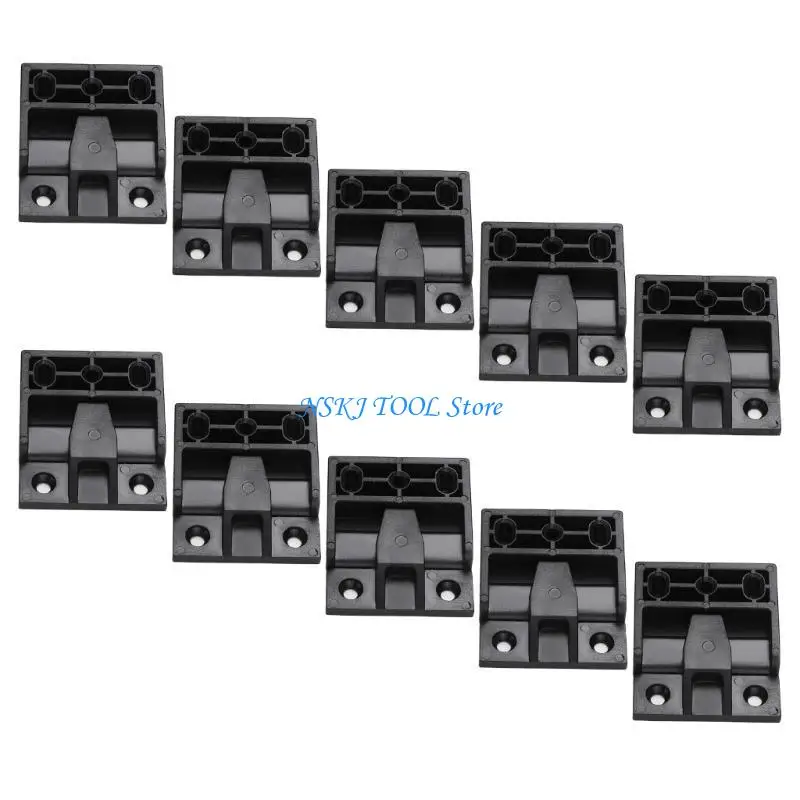 L8RC 10Pcs Quick Fitting Furniture Panel Board Connector Kitchen Plinth Plastic Connection Fasteners Press Fit Panel Clip