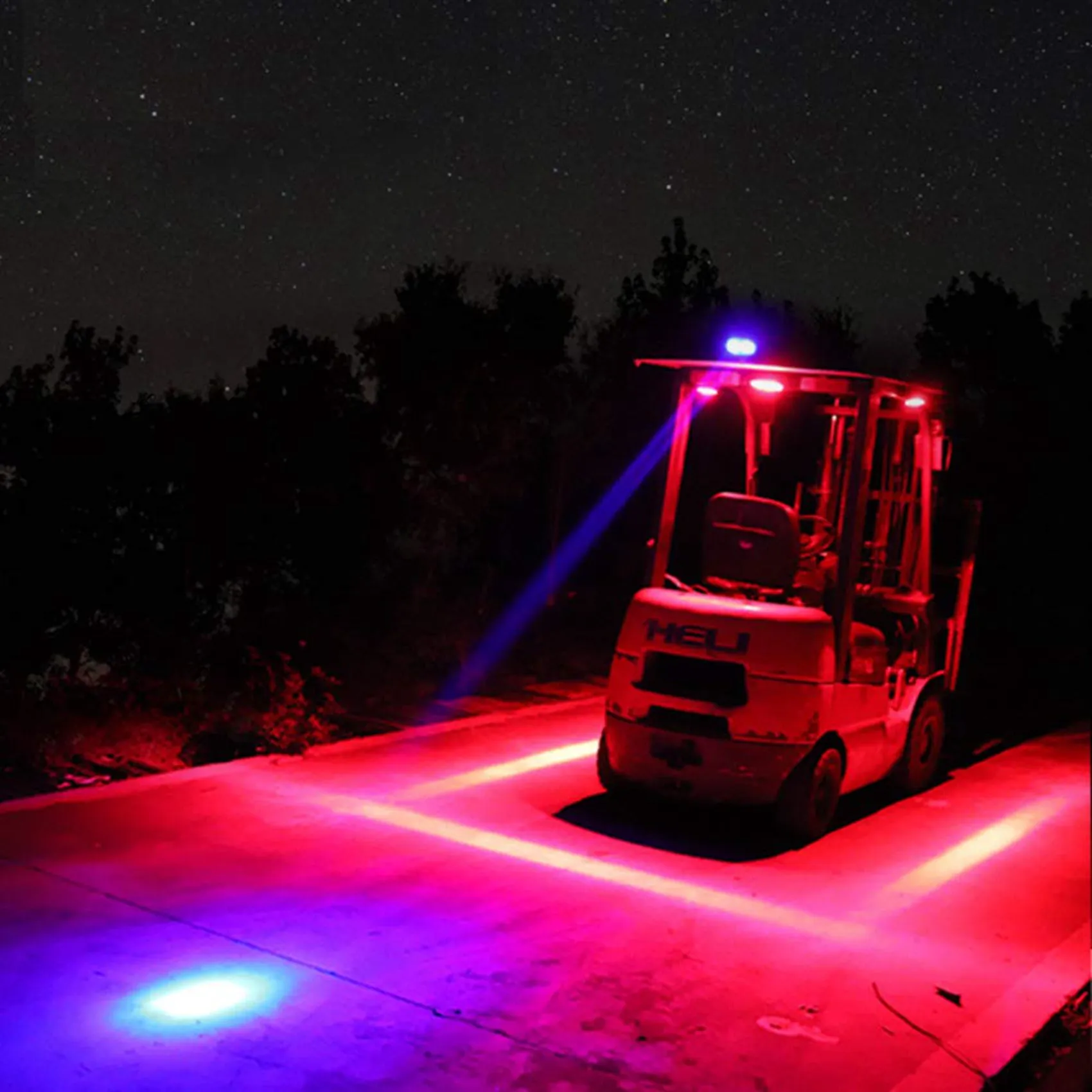4 Inch 30W Red Line LED Forklift Truck Car Warning Lamp Safety Working Light Bar Warehouse Danger Area Light,(4Pcs)-T48C