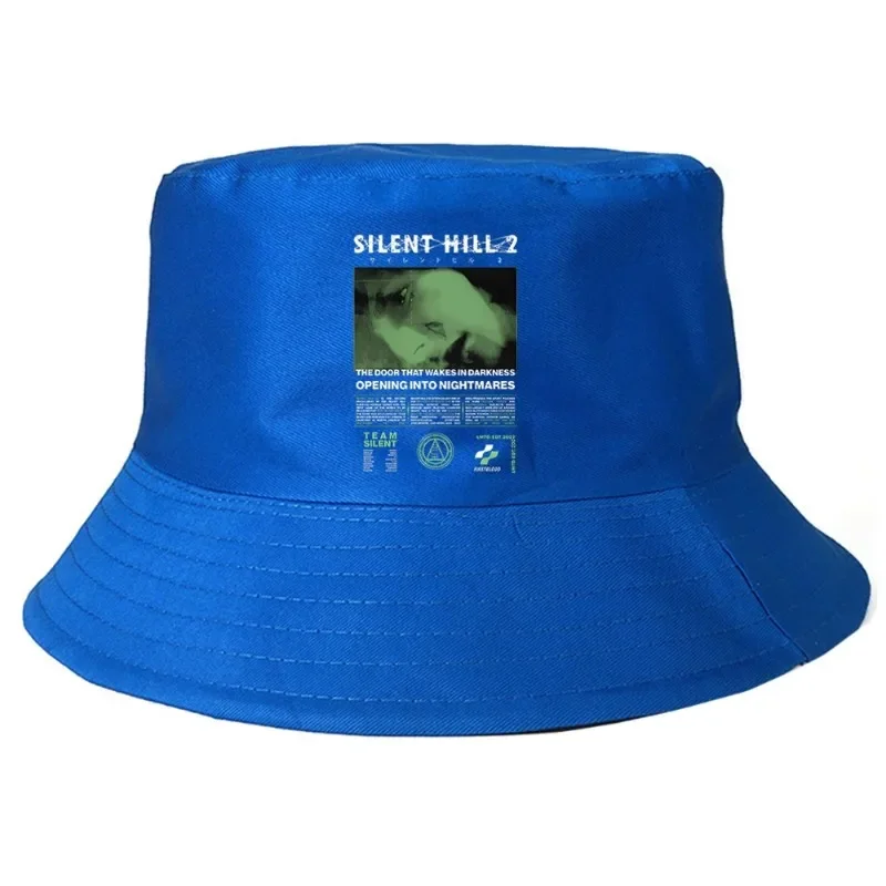 Daily Silent Hill Bucket Hat Summer Foldable Bucket Hat Man Women Printed Vintage Unisex Outdoor Sunscreen Fishing Hunting Cap