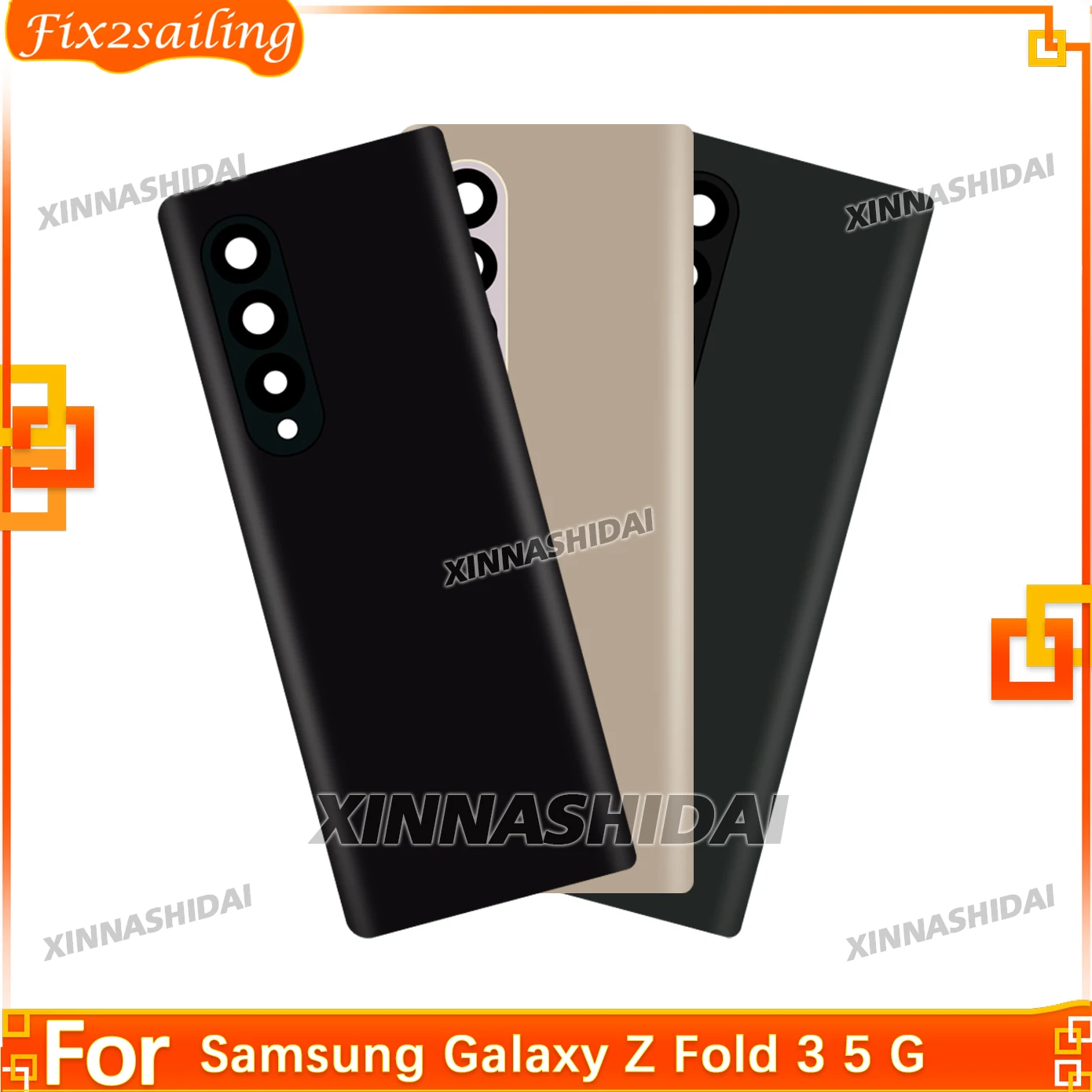 

НОВАЯ задняя крышка для Samsung Galaxy Z Fold 3 5 G, стеклянная задняя крышка для аккумулятора, ремонт объектива камеры, задний чехол для телефона