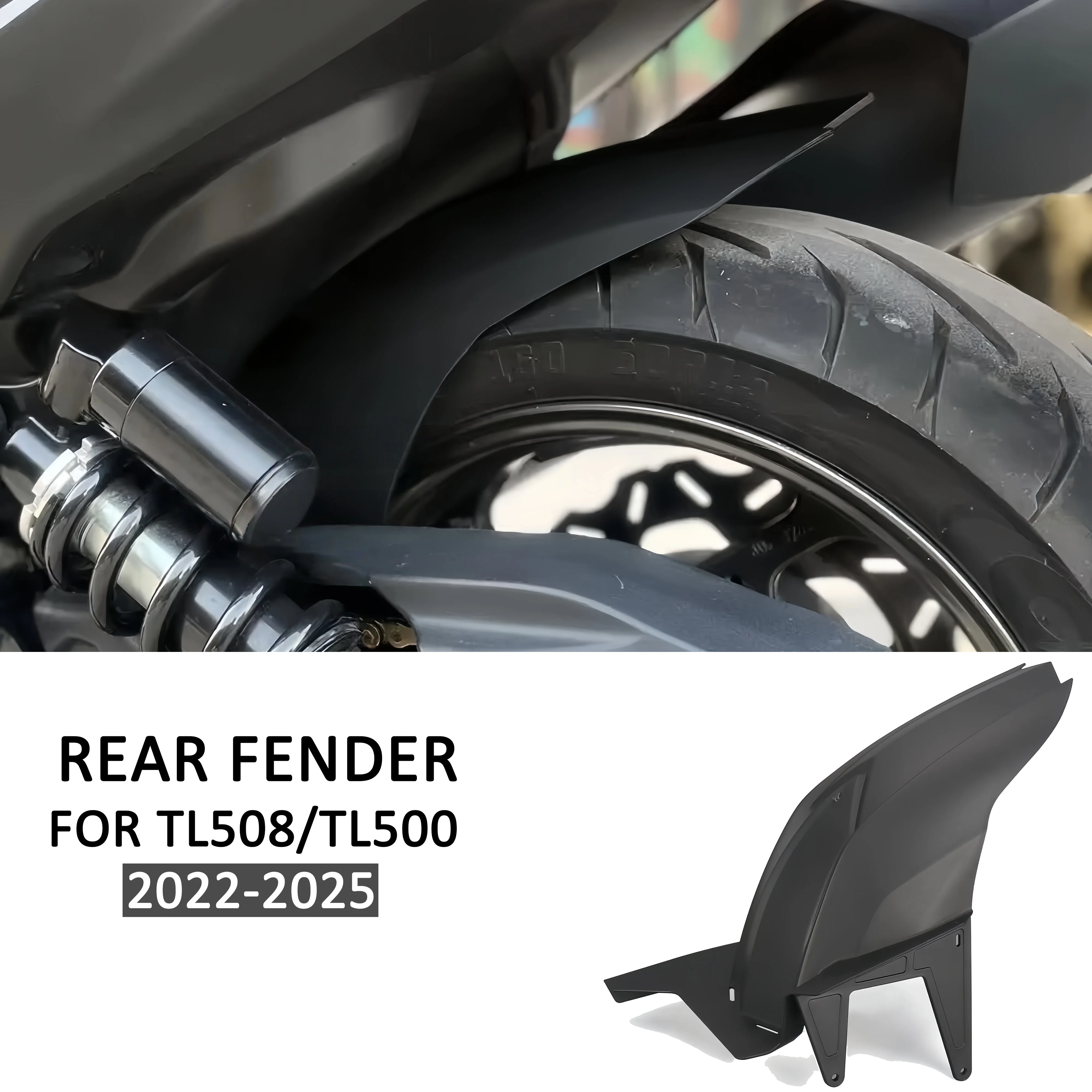 New Motorcycle Rear Fender Extender Mudguard Splash Guard Cover Accessories For SYM Maxsym TL500 TL508 TL 500 508 2020-2025