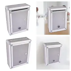 Wall Mount Suggestion Box with Key Multifunctional Aluminum Alloy Frame Donation Box for Hotel Business Lightweight Durable