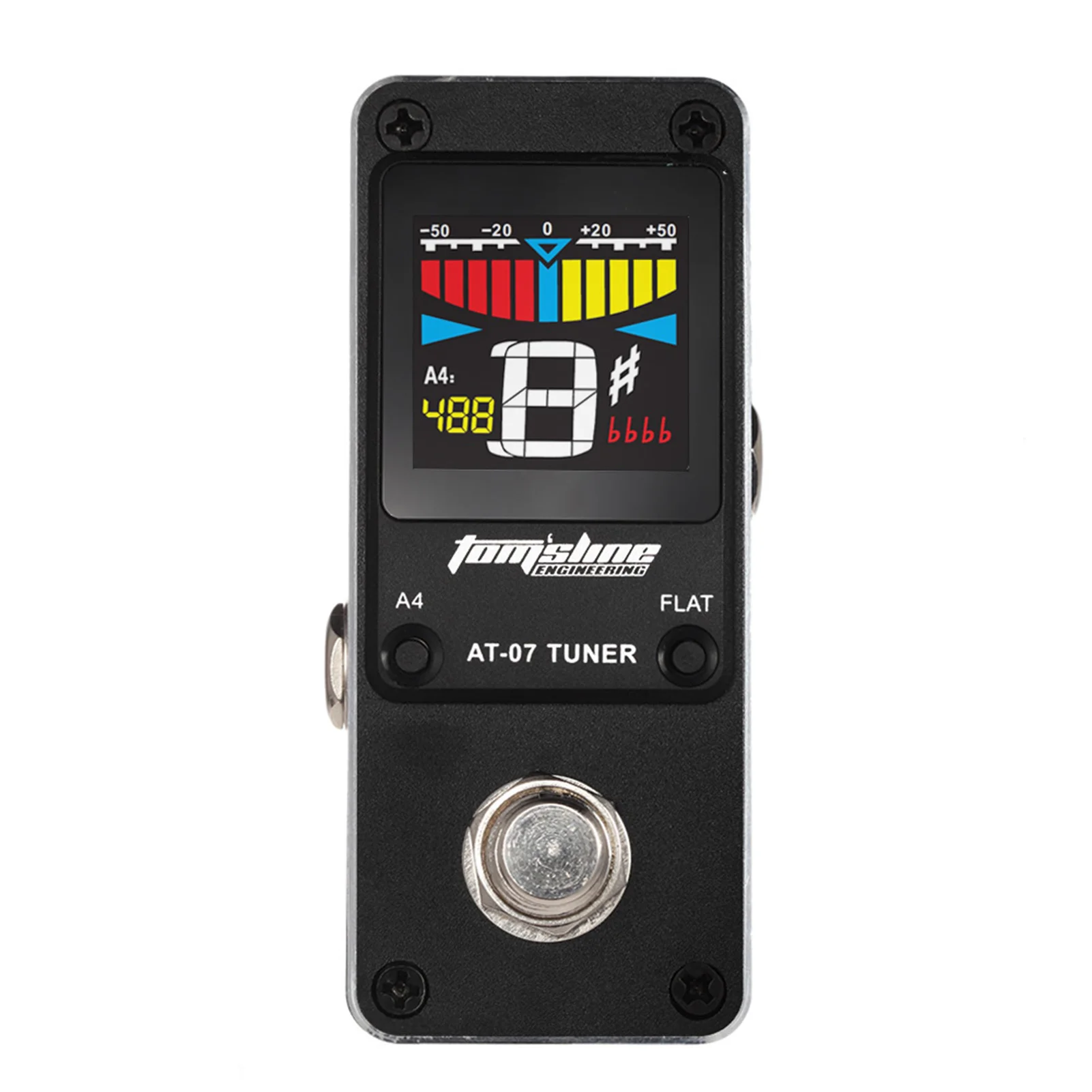 AROMA AT-07 Mini Tuner Foot Guitar Effect Pedal Guitarra Chromatic Tuning Metal Shell HD Display Guitar Parts Accessories