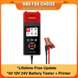 BM800 Tester akumulatorów samochodowych z drukarką 6V 12V 24V Analizator akumulatorów Test rozruchowy i test ładowania oraz maksymalny test obciążenia PK BT760