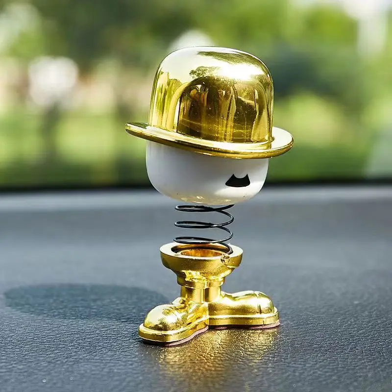 Nodding Cute Chapli Car Shake Head Dolls Dashboard Car Decoration Accessories Auto Shaking Head Toy for Automoibles Car-styling
