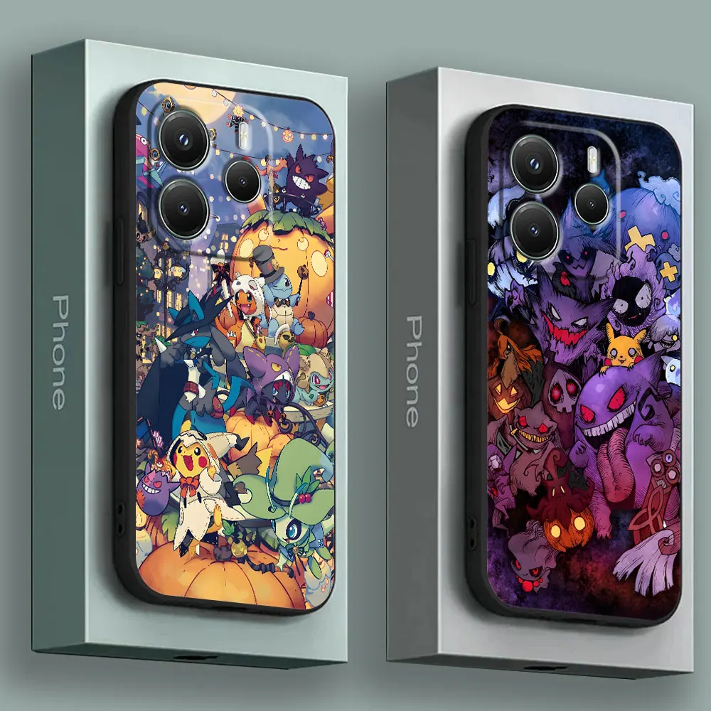 

Gengar Pokemons Halloween Phone Case for Xiaomi Redmi 14C 12C 10C 13C Redmi Note 14 13 12 11 10 8 Pro Plus 5G 12S 11S Soft Cover