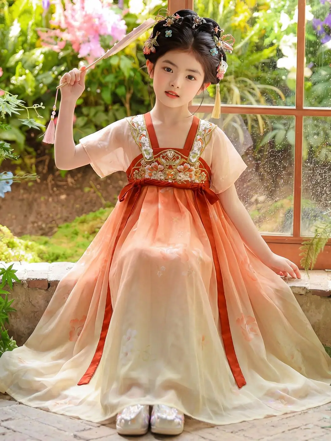 princess-style-summer-new-children's-hanfu-ultra-fairy-tale-ancient-costume-tang-dress-girls'-clothing-traditional-classical