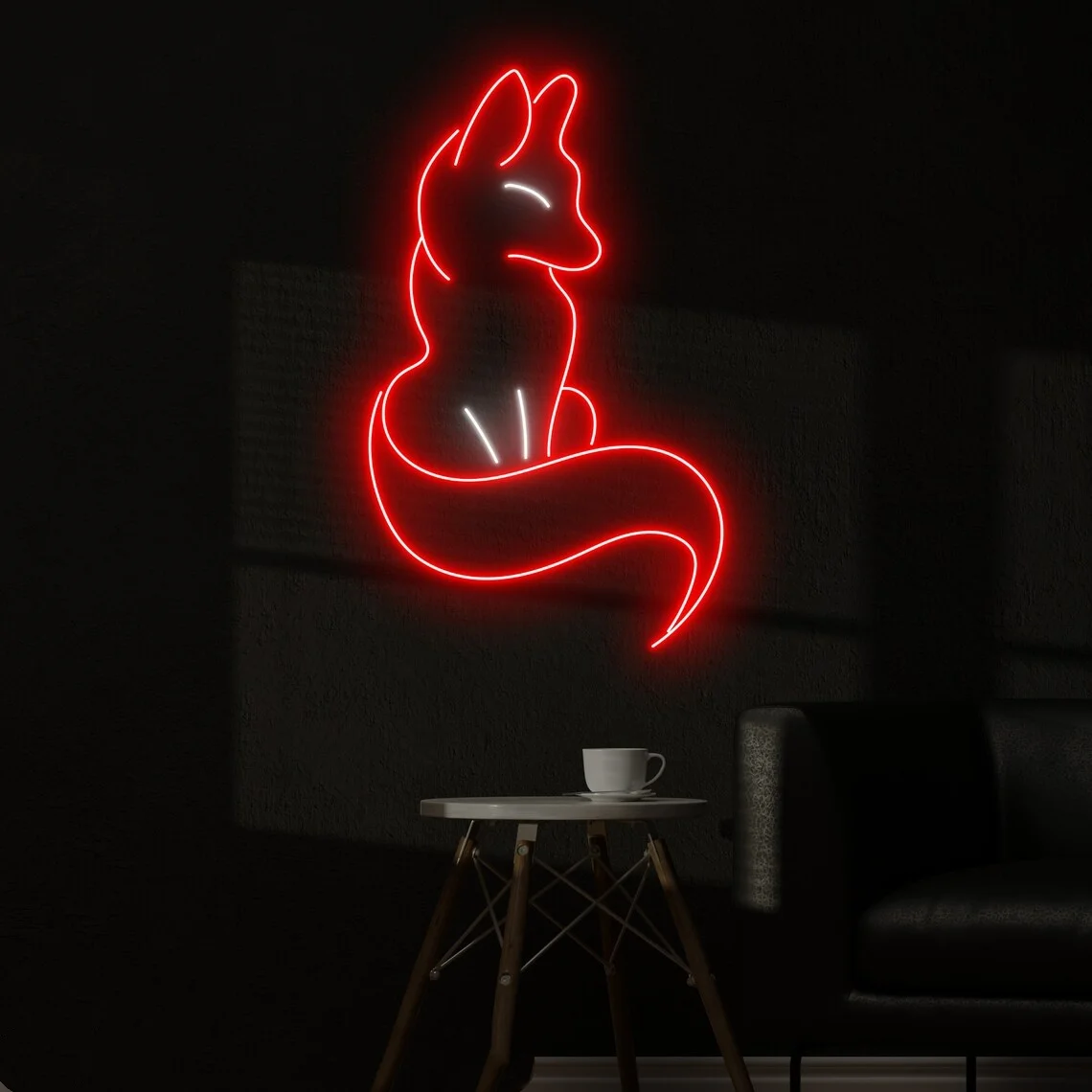 

Дикая Лиса Неоновая Вывеска Лиса Линия Светодиодная Вывеска Лиса Настенный Декор Художественный Свет