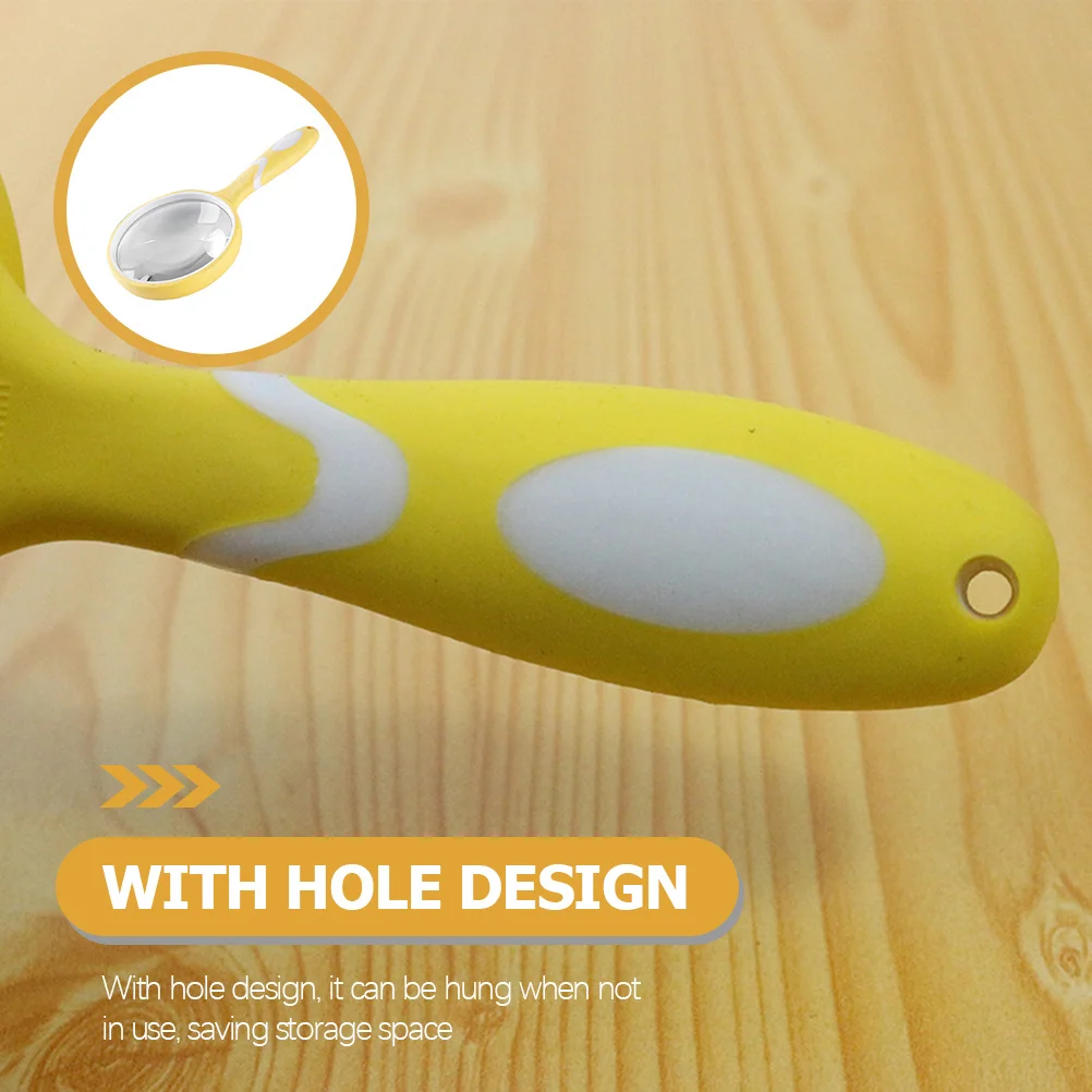 

Reading Magnifier with Handle Handheld Magnifying Glass for Elder Exploration Durable Safe ABS Acrylic Educational Tool