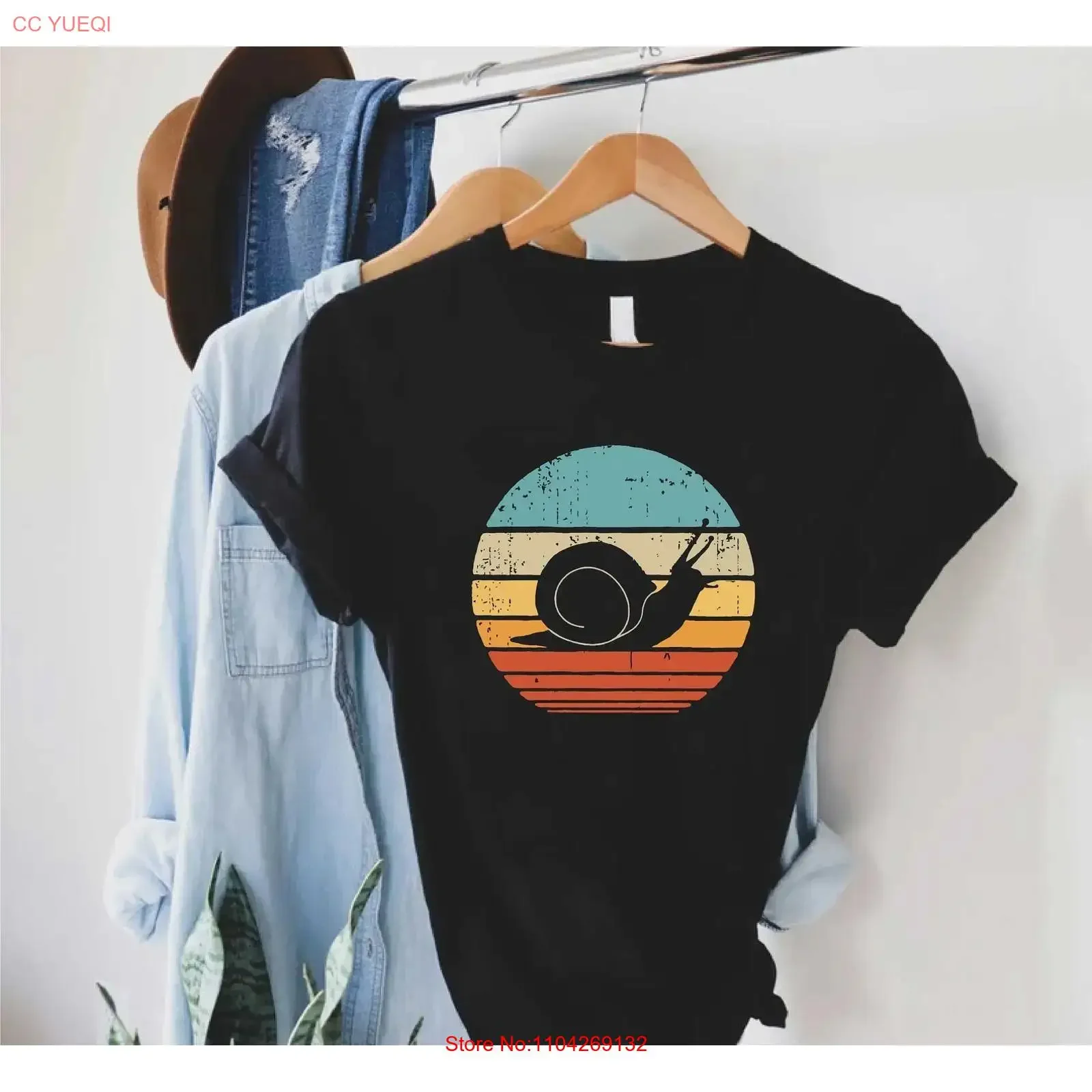 Retro Snail T Shirt Vintage Sunset Lover for Ga vintage Washed Soft Versatile fashion Comfortable Casual Unisex graphic Stylish