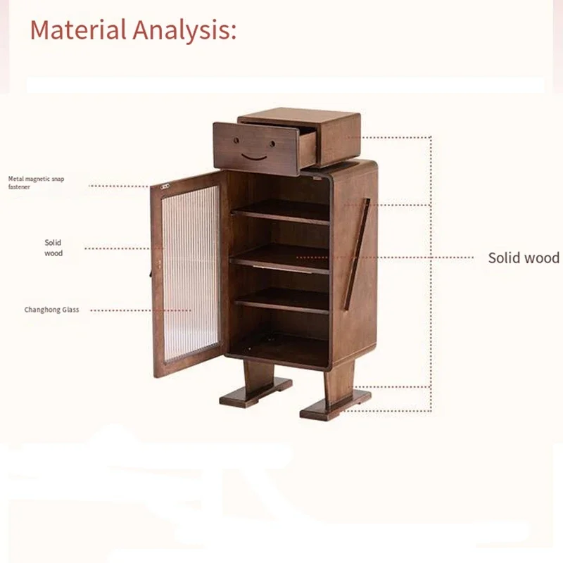 TV cabinet side cabinet,Solid wood chest of drawers,  sofa side cabinet, bedroom storage cabinet, robot bedside cabinet