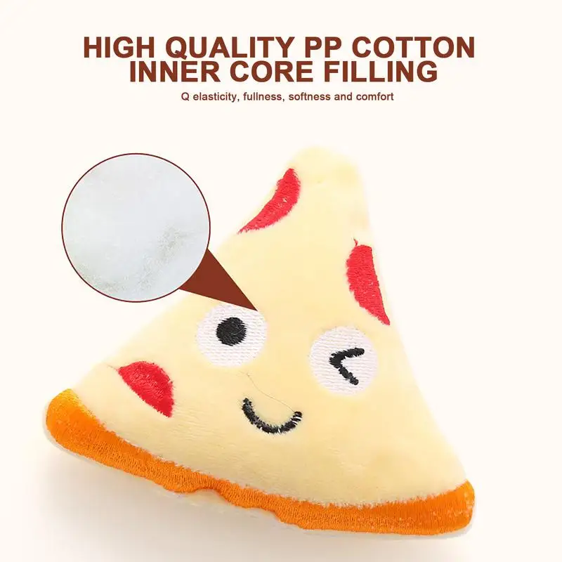 Pizza Cat Toy Simulation Pizza Fries Cute Cat Self Play Toys Catnip Durable Cat Toys Funny Dog Toys Calming Indoor Cat Toys