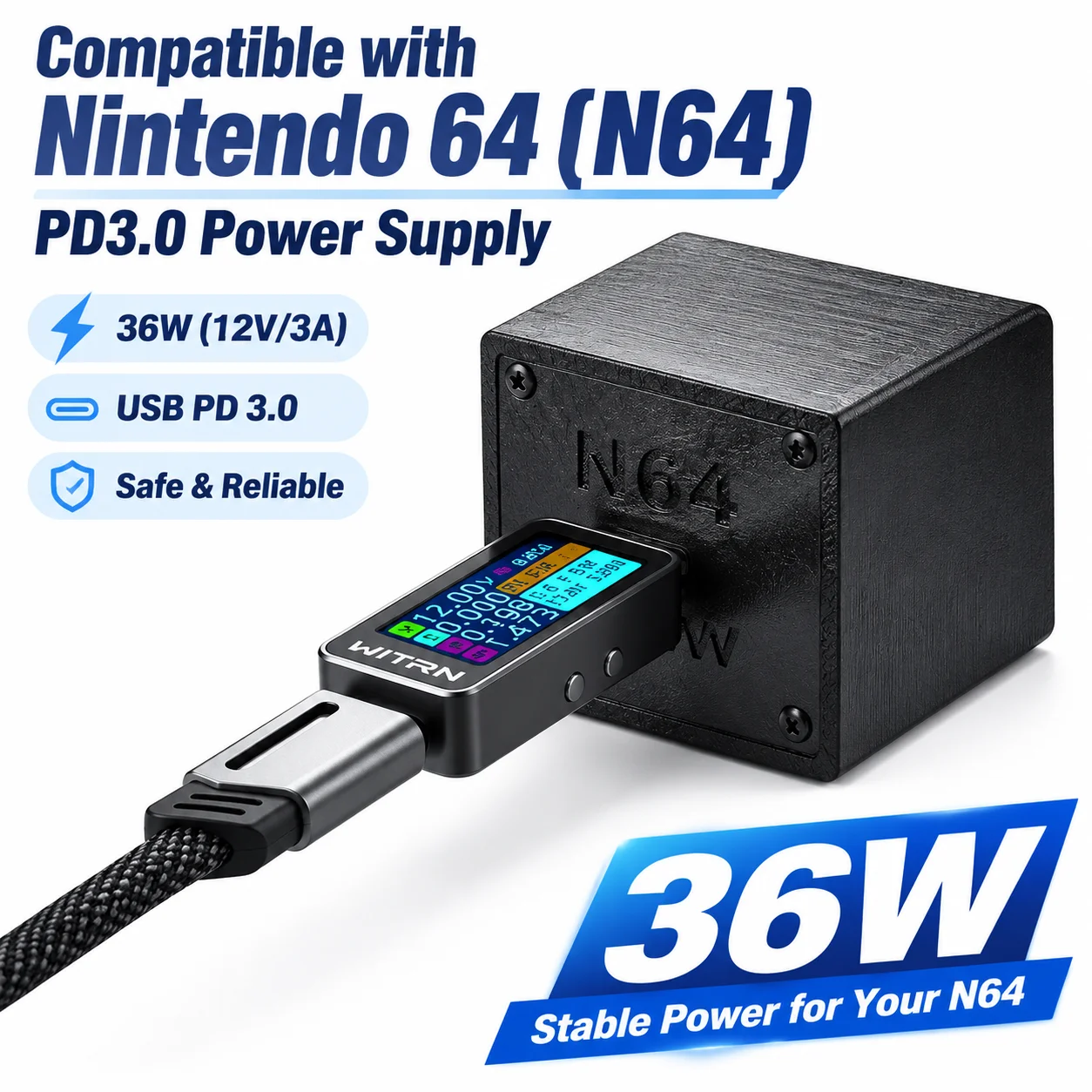 USB-C PSU Power Board 12V 3A NTSC PAL For Nintendo 64 N64 Consoles view 2