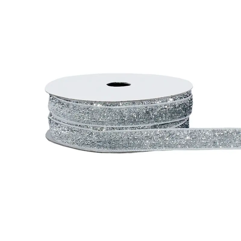 1CM velvet color glitter onion ribbon craft jewelry luggage gift packaging webbing non-elastic onion velvet ribbon