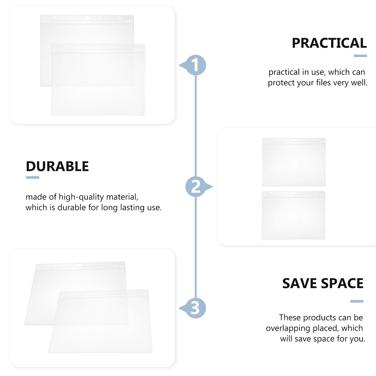 

2 шт. защитные чехлы для документов из ПВХ, защитные чехлы для сертификаций, прочные защитные чехлы для файлов, практичный дизайн, перекрывающийся