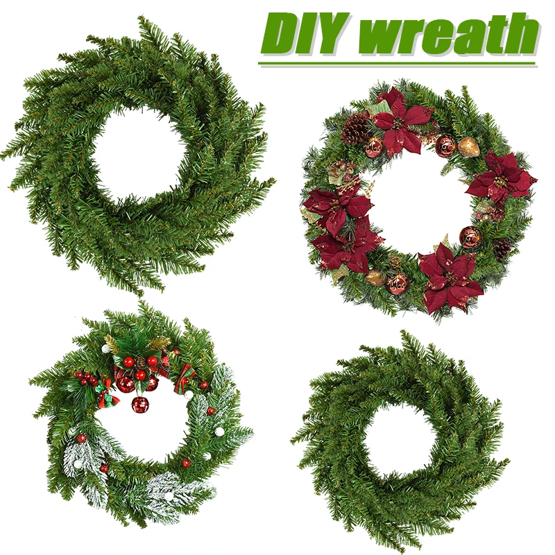 

Christmas Wreath Artificial Pinecone Front Door Home Wall Hanging Rattan Merry Christmas Party Decorations DIY Garland New Year