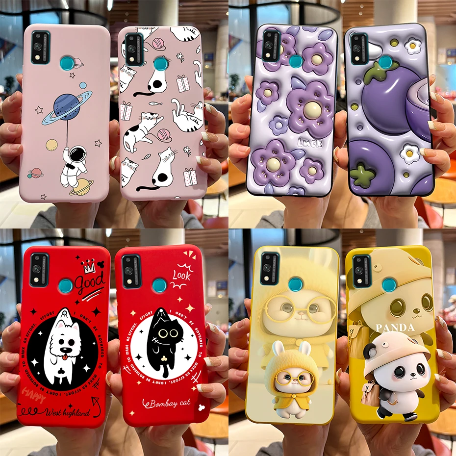 Honor 9X Lite Case For Huawei Honor 9X Lite Case Cute Rabbit Panda Silicone Soft Cover Honor9X Lite 9 X 9XLite Case 6.5'' Bumper