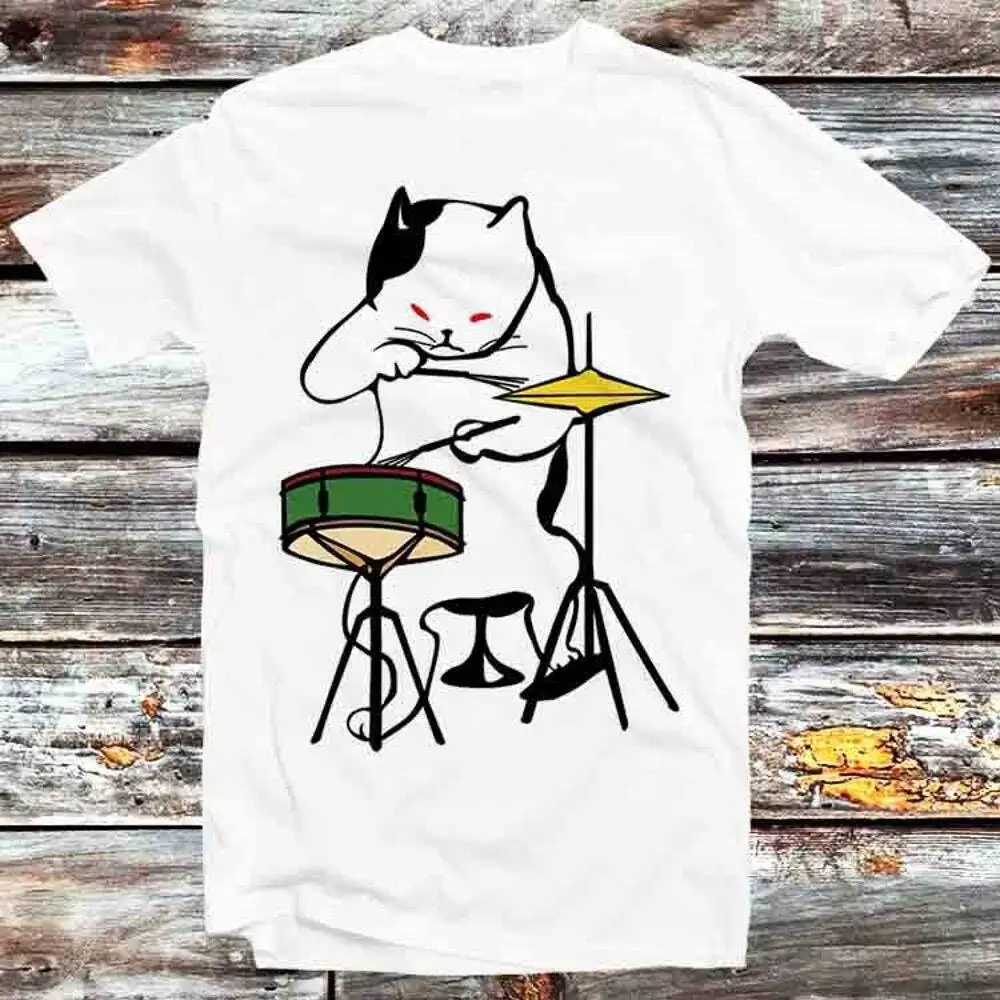 

Cat Playing Drums Kitten Music Master T-Shirt 693