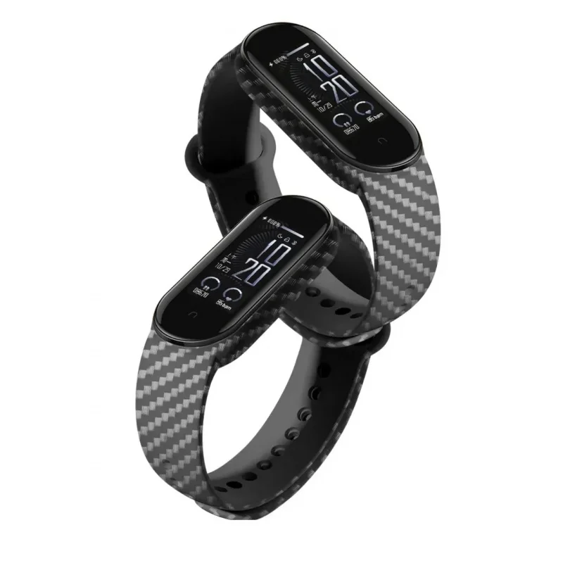 

For Xiaomi Mi Band 7 Carbon fiber strap nfc Wristband smartwatch MIband 5 silicone bracelet correa Mi Band 4 5 3 6 accessories