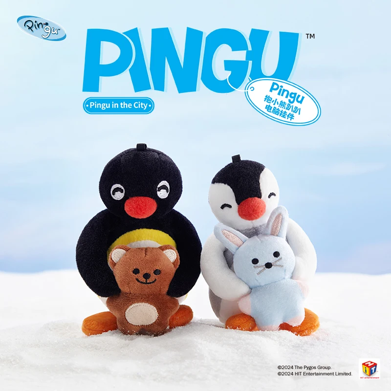 Shanmo Pingu Penguin Kawaii Dolls Computer Screen Display Party Decoration Couple A Pair Of Pendants Girl'S Toys Birthday Gift