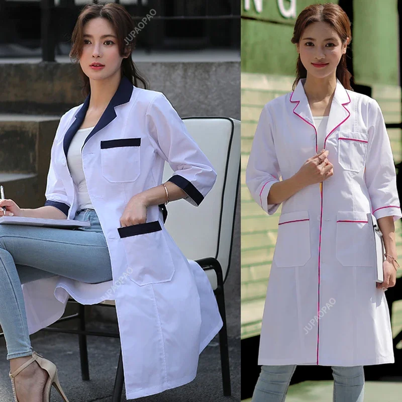 Beauty Institution Nursing Scrub High Quality Coat Nurse Accessories Neutral Scrub Laboratory Nurse Doctor White Coat Uniform