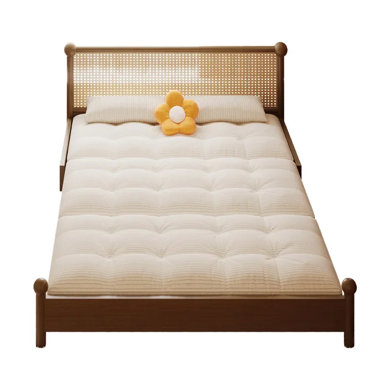 Log all solid wood bed household multi-functional tractor bed