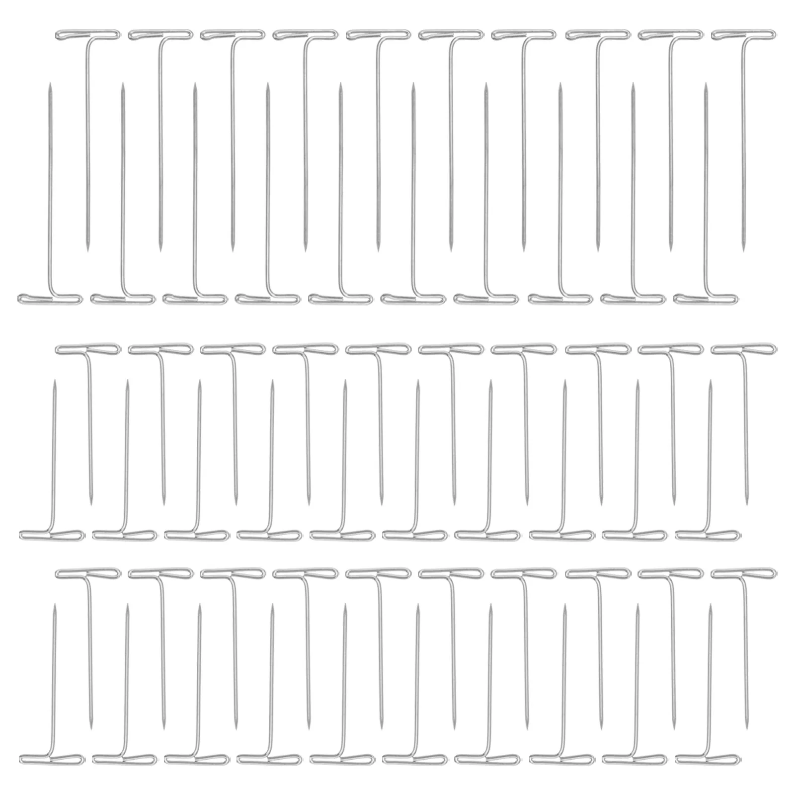 

150pcs T-shaped Needles Stainless Steel Durable T-bar Head Secure Fabric Walls T-Pins Set Metal Model Styling Tailors