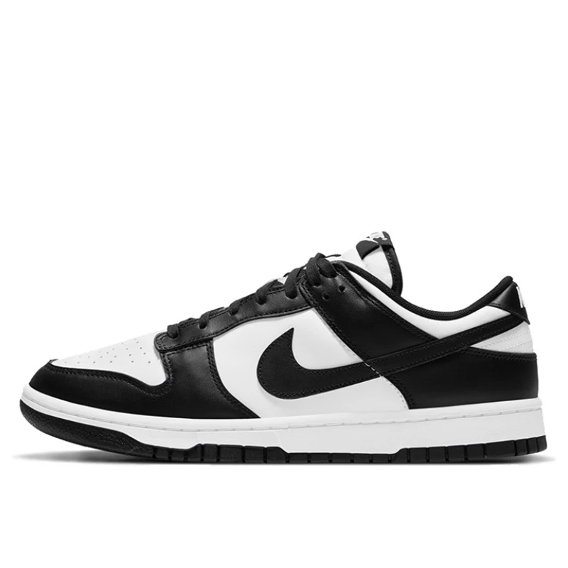 Zapatillas deportivas Nike Dunk Low para hombre y mujer, zapatillas deportivas clásicas de cuero negro Panda antideslizantes para caminar, zapatillas informales para patinar