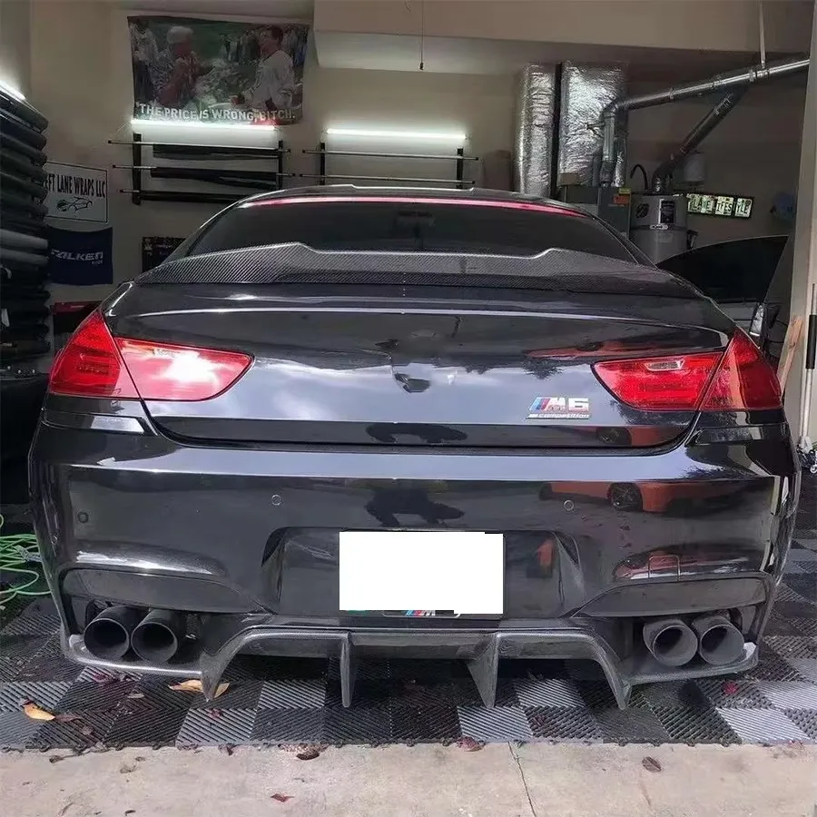 For BMW 6 series F12 F06 630 640 Carbon Fiber Tail fins Rear Spoiler Duckbill Car Wing Retrofit the rear wing Car Accessories