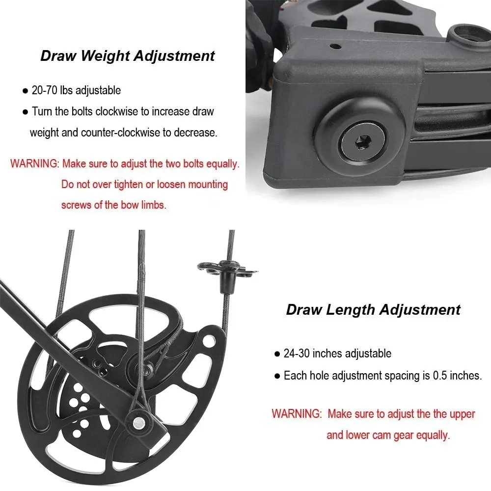 الرماية مجمع القوس مجموعة 20-70lbs السهم الصيد حزمة الكبار اطلاق النار الهدف قابل للتعديل الكبار الرماية السهم الهدف اطلاق النار #2