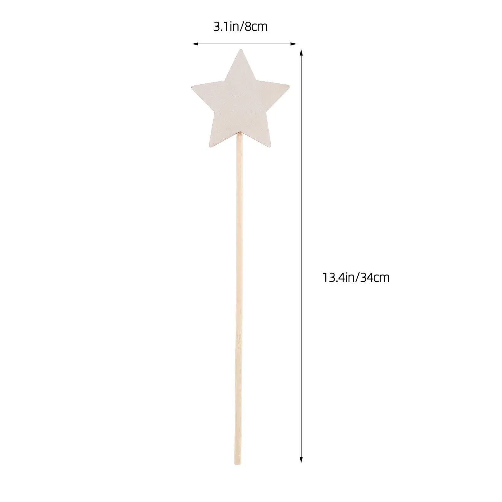 10pcs Wooden Star Fairy Wands DIY Craft Kit for Kids – Safe, Eco-Friendly Creativity & Princess Role-Play Set