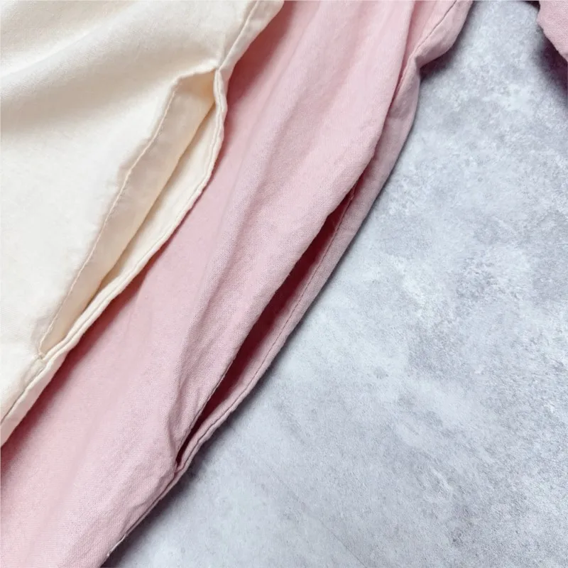 Johnature Japońska Sukienka Koszulowa z Bawełny i Lnu z Falbankami przy Kołnierzu, Letnia Nowa Sukienka z Krótkim Rękawem, Luźna, Codzienna, w Jednolitym Kolorze, Prosta Sukienka Koszulowa Damska