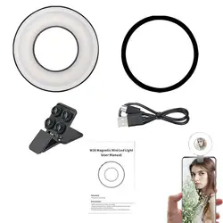 W36 Led Fill Light Mobile Phone Lens Selfie Lamp Ring Mini Makeup Mirror Light Usb Charge Phone Selfie Light