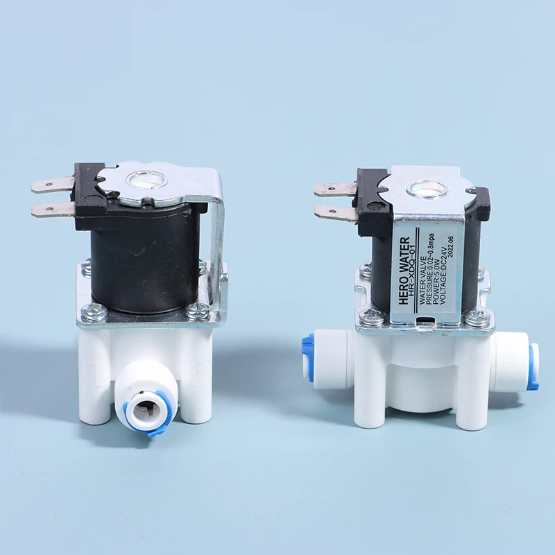 1PC Inlet Solenoid Valve 12V/24V Pure Water Machine, Water Purifier, Reverse Osmosis 2-point Quick Connect Valve Switch