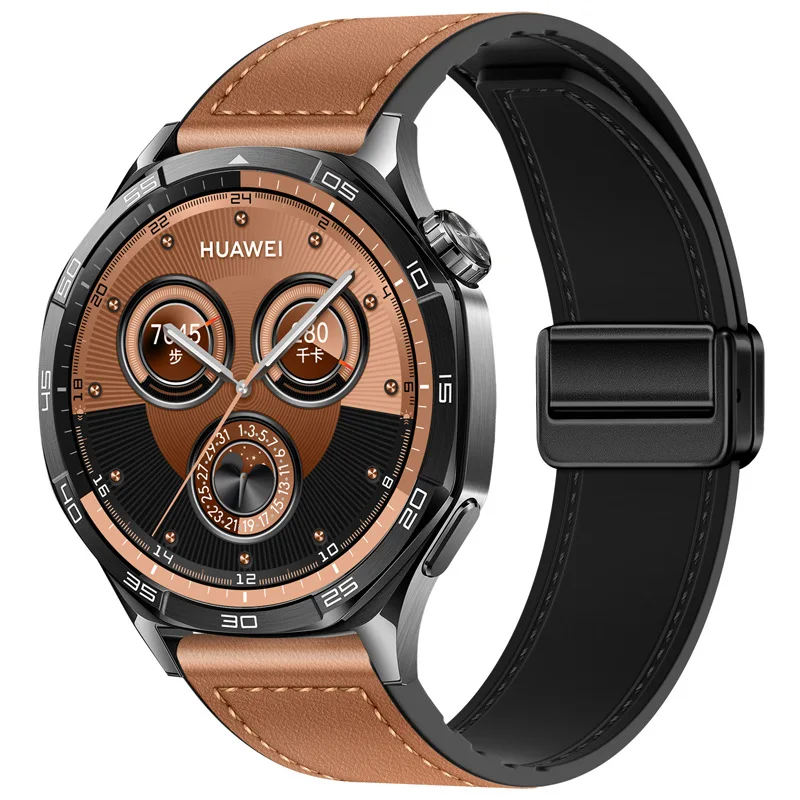 

Cow Leather Strap For Huawei Watch GT5 Pro 42mm 46mm Magnetic Watchband for Huawei watch GT5 GT4 41mm 18mm Sport Correa Bracelet